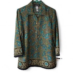 Paisley Button Down Blouse